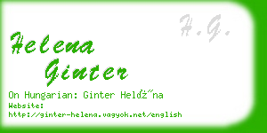 helena ginter business card